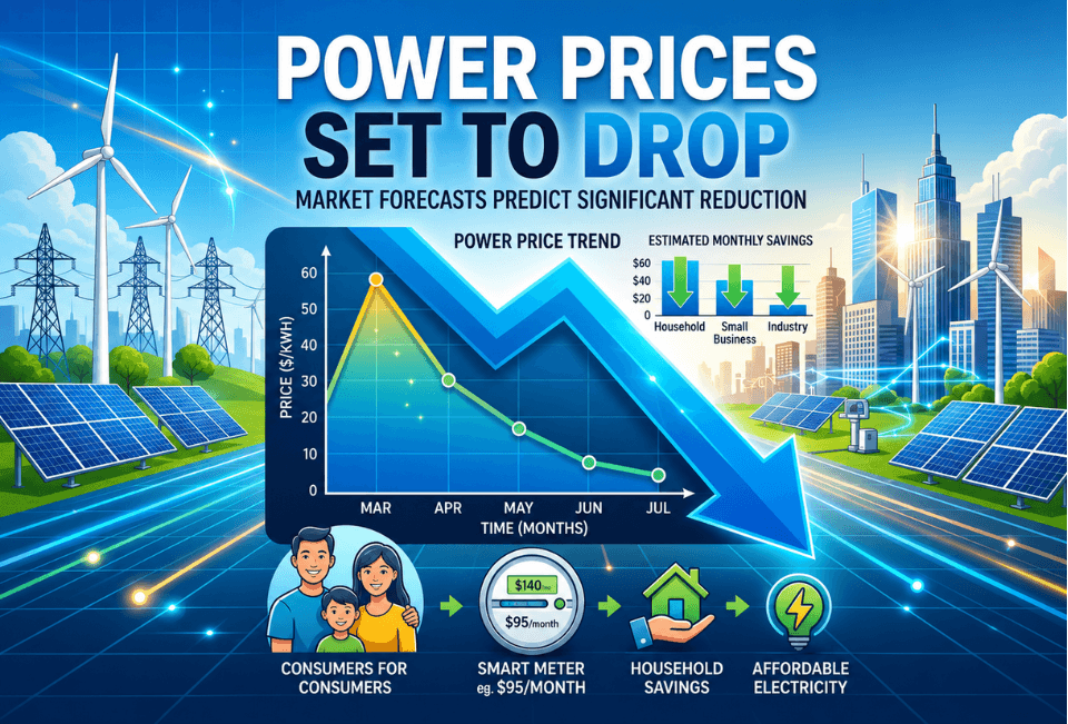 Australian Power Bills Set to Fall as Energy Prices Ease: Adrian Vanzyl