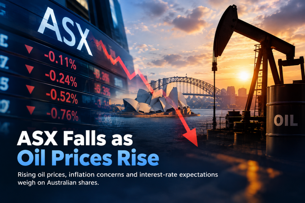 ASX falls as oil prices rise