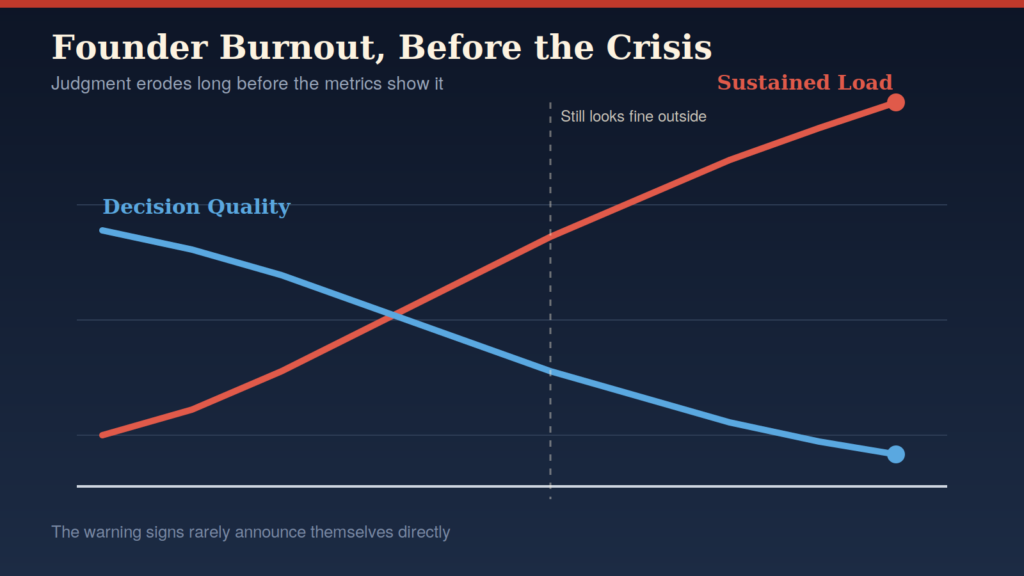 Rising founder load, falling decision quality.